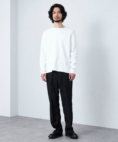Lee(リー)の「WRANGLER WRANCHER/【リネンライク】ランチャーフレアードレスパンツ(その他パンツ・メンズ・チャコール/ベージュ/ブラック・X-LARGE/LARGE/MEDIUM/SMALL)」の7枚目の写真