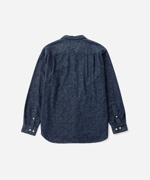 Saturdays NYC（サタデーズ ニューヨークシティ ）の「Hanley LS Open Collar Shirt（シャツ/ブラウス・メンズ・サックスブルー/ネイビー・XL/S/M/L）」の21枚目の写真