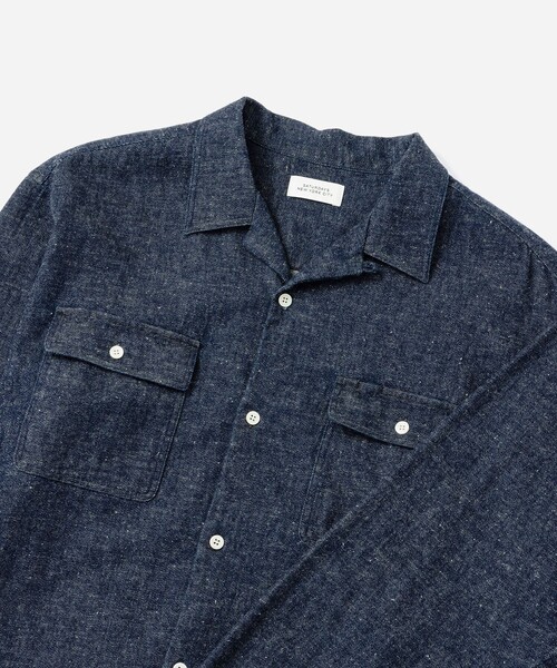 Saturdays NYC（サタデーズ ニューヨークシティ ）の「Hanley LS Open Collar Shirt（シャツ/ブラウス・メンズ・サックスブルー/ネイビー・XL/S/M/L）」の22枚目の写真