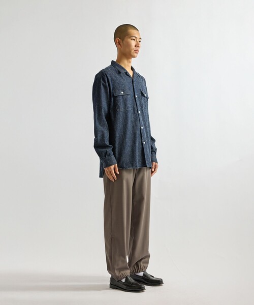 Saturdays NYC（サタデーズ ニューヨークシティ ）の「Hanley LS Open Collar Shirt（シャツ/ブラウス・メンズ・サックスブルー/ネイビー・XL/S/M/L）」の8枚目の写真