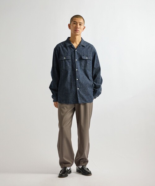 Saturdays NYC（サタデーズ ニューヨークシティ ）の「Hanley LS Open Collar Shirt（シャツ/ブラウス・メンズ・サックスブルー/ネイビー・XL/S/M/L）」の14枚目の写真