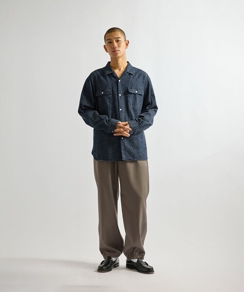 Saturdays NYC（サタデーズ ニューヨークシティ ）の「Hanley LS Open Collar Shirt（シャツ/ブラウス・メンズ・サックスブルー/ネイビー・XL/S/M/L）」の15枚目の写真