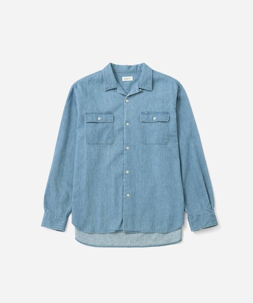 Saturdays NYC（サタデーズ ニューヨークシティ ）の「Hanley LS Open Collar Shirt（シャツ/ブラウス・メンズ・サックスブルー/ネイビー・XL/S/M/L）」の20枚目の写真