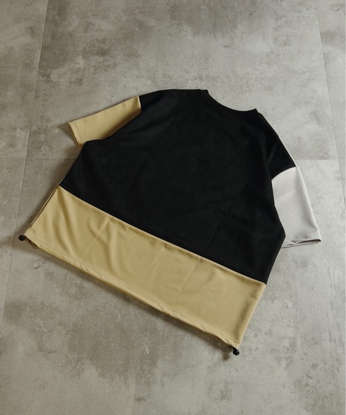 ATELANE(アテレーン)の「ATELANE /パネル切替TEE(Tシャツ/カットソー・メンズ・ブラック/ホワイト・LARGE/X-LARGE/MEDIUM)」の5枚目の写真