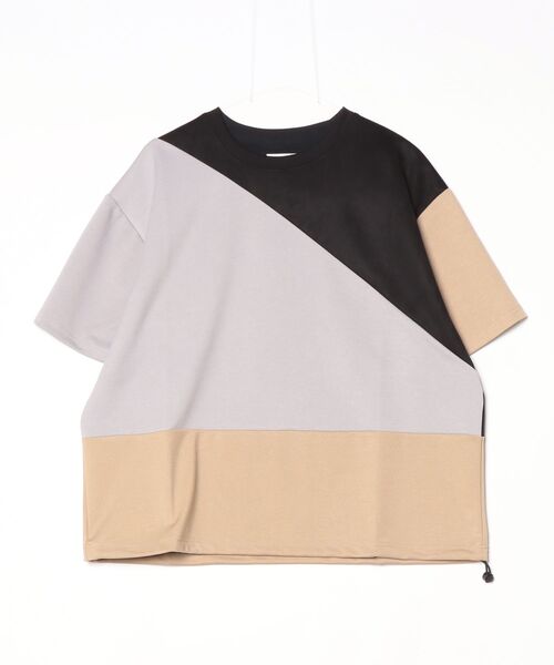 ATELANE(アテレーン)の「ATELANE /パネル切替TEE(Tシャツ/カットソー・メンズ・ブラック/ホワイト・LARGE/X-LARGE/MEDIUM)」の9枚目の写真
