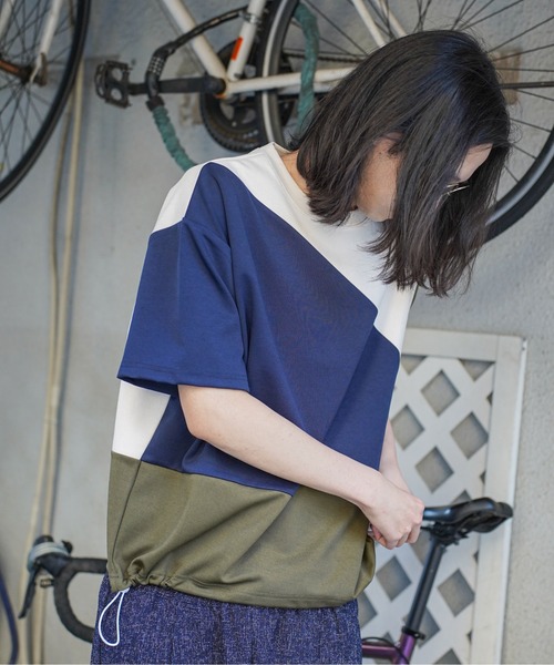 ATELANE(アテレーン)の「ATELANE /パネル切替TEE(Tシャツ/カットソー・メンズ・ブラック/ホワイト・LARGE/X-LARGE/MEDIUM)」の12枚目の写真