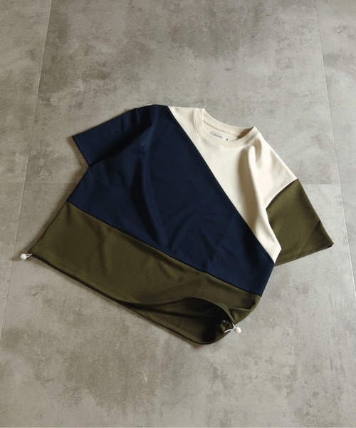 ATELANE(アテレーン)の「ATELANE /パネル切替TEE(Tシャツ/カットソー・メンズ・ブラック/ホワイト・LARGE/X-LARGE/MEDIUM)」の16枚目の写真