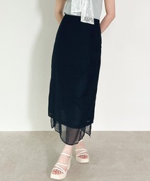 2026春夏新作 カットワークロングスカート