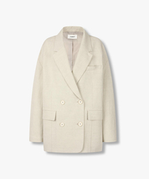 STUDIO TOMBOY（スタジオトムボーイ）の「リネンブレンドダブルマキシジャケット_オートミール9106112101（テーラードジャケット）」