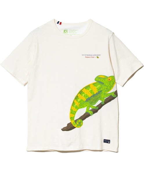 go slow caravan(ゴースローキャラバン)の「ESPACE VERT/エスパスヴェール カメレオン S/S TEE(Tシャツ/カットソー・メンズ・ナチュラル/チャコールグレー・MEDIUM/LARGE/X-LARGE)」の2枚目の写真