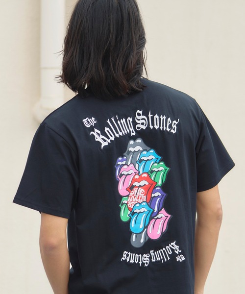JACKROSE(ジャックローズ)の「B-TRS-カラーリップス&タン SSTEE(Tシャツ/カットソー・メンズ・ブラック/ホワイト・M/L)」の2枚目の写真