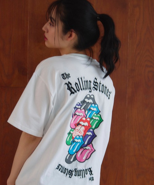 JACKROSE(ジャックローズ)の「B-TRS-カラーリップス&タン SSTEE(Tシャツ/カットソー・メンズ・ブラック/ホワイト・M/L)」の5枚目の写真