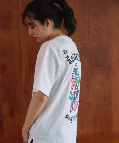JACKROSE(ジャックローズ)の「B-TRS-カラーリップス&タン SSTEE(Tシャツ/カットソー・メンズ・ブラック/ホワイト・M/L)」の7枚目の写真