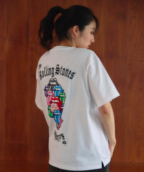 JACKROSE(ジャックローズ)の「B-TRS-カラーリップス&タン SSTEE(Tシャツ/カットソー・メンズ・ブラック/ホワイト・M/L)」の8枚目の写真