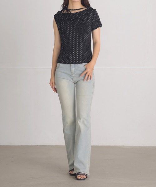 ALTROSE(アルトローズ)の「【2026SS】ドットオフショルチョーカー カットソー(Tシャツ/カットソー・レディース・ブラック/ピンク/アイボリー・FREE)」の5枚目の写真
