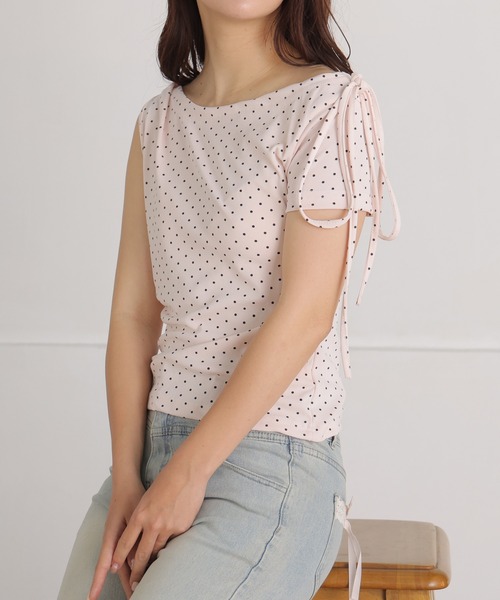 ALTROSE(アルトローズ)の「【2026SS】ドットオフショルチョーカー カットソー(Tシャツ/カットソー・レディース・ブラック/ピンク/アイボリー・FREE)」の8枚目の写真