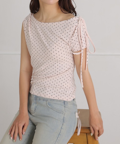 ALTROSE(アルトローズ)の「【2026SS】ドットオフショルチョーカー カットソー(Tシャツ/カットソー・レディース・ブラック/ピンク/アイボリー・FREE)」の9枚目の写真