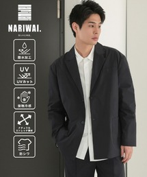 DONOBAN（ドノバン）の「【NARIWAI.】Tech Confort Jacket ブラック テーラードジャケット リラックス ビジネス タウンユース カジュアル ストレスフリー 撥水 UVカット 接触冷感 防シワ（ライダースジャケット）」