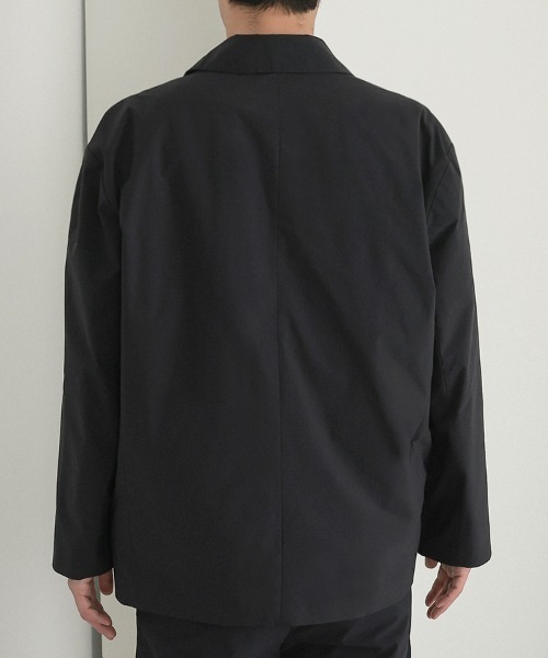 STYLISE(スタイライズ)の「【NARIWAI.】Tech Confort Jacket ブラック テーラードジャケット リラックス ビジネス タウンユース カジュアル ストレスフリー 撥水 UVカット 接触冷感 防シワ(ライダースジャケット・メンズ・ブラック・M)」の10枚目の写真