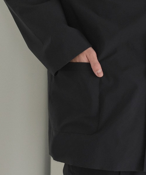 STYLISE(スタイライズ)の「【NARIWAI.】Tech Confort Jacket ブラック テーラードジャケット リラックス ビジネス タウンユース カジュアル ストレスフリー 撥水 UVカット 接触冷感 防シワ(ライダースジャケット・メンズ・ブラック・M)」の12枚目の写真
