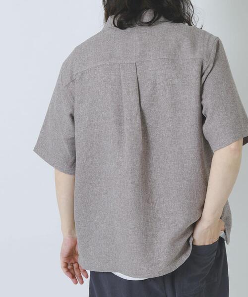 ITEMS URBANRESEARCH（アイテムズ アーバンリサーチ）の「サマーツイード オープンカラー半袖シャツ（シャツ/ブラウス・メンズ・ブルー/モカ/オレンジ・MEDIUM/LARGE）」の14枚目の写真