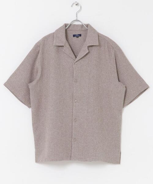 ITEMS URBANRESEARCH（アイテムズ アーバンリサーチ）の「サマーツイード オープンカラー半袖シャツ（シャツ/ブラウス・メンズ・ブルー/モカ/オレンジ・MEDIUM/LARGE）」の16枚目の写真