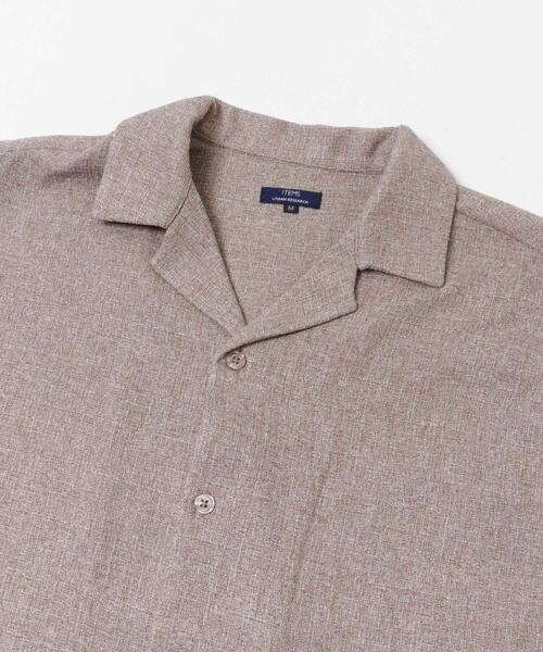 ITEMS URBANRESEARCH（アイテムズ アーバンリサーチ）の「サマーツイード オープンカラー半袖シャツ（シャツ/ブラウス・メンズ・ブルー/モカ/オレンジ・MEDIUM/LARGE）」の17枚目の写真