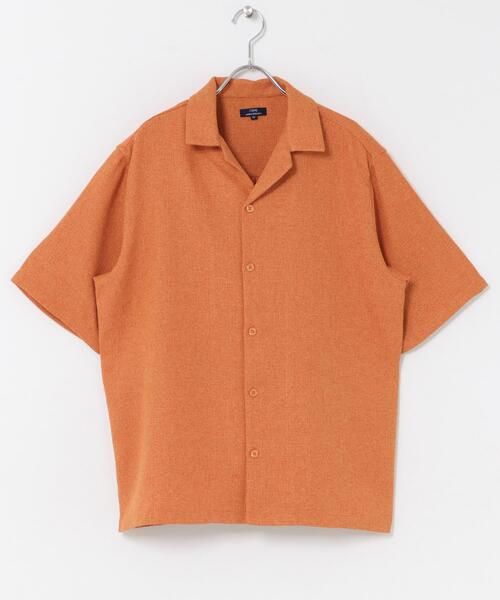ITEMS URBANRESEARCH(アイテムズ アーバンリサーチ)の「サマーツイード オープンカラー半袖シャツ(シャツ/ブラウス・メンズ・ブルー/モカ/オレンジ・MEDIUM/LARGE)」の12枚目の写真