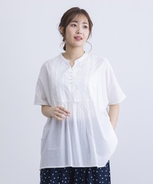 MARAI | 胸元ピンタックコクーンシルエット半袖ブラウス(シャツ/ブラウス)