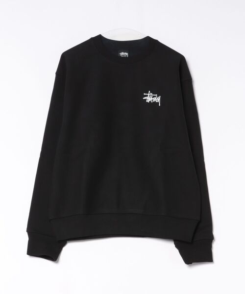 STUSSY(ステューシー)の「【STUSSY】ステューシー BASIC LOGO RAISING OF SWEAT ロゴ スウェット トレーナー(スウェット・レディース・ブラック/グレー・MEDIUM/LARGE/X-LARGE)」の1枚目の写真