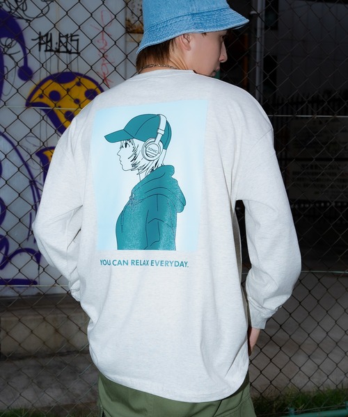 SIDEWAY STANCE(サイドウェイスタンス)の「【SIDEWAY STANCE】チルガール長袖Tシャツ 70582(Tシャツ/カットソー・メンズ・ブラック/オートミール/ホワイト・MEDIUM/LARGE/SMALL/X-LARGE)」の1枚目の写真