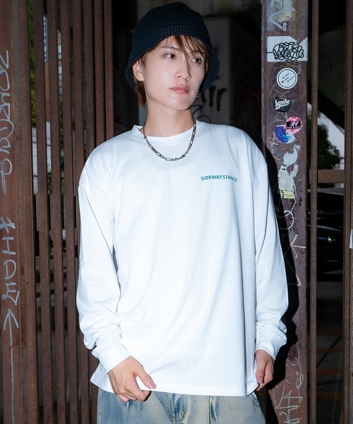 SIDEWAY STANCE(サイドウェイスタンス)の「【SIDEWAY STANCE】チルガール長袖Tシャツ 70582(Tシャツ/カットソー・メンズ・ブラック/オートミール/ホワイト・MEDIUM/LARGE/SMALL/X-LARGE)」の4枚目の写真