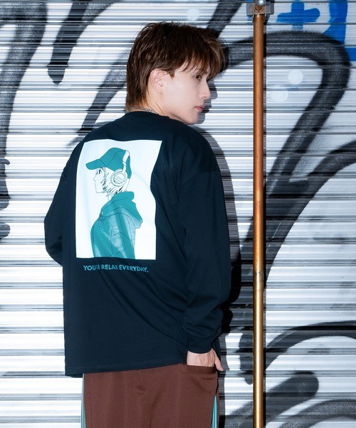 SIDEWAY STANCE(サイドウェイスタンス)の「【SIDEWAY STANCE】チルガール長袖Tシャツ 70582(Tシャツ/カットソー・メンズ・ブラック/オートミール/ホワイト・MEDIUM/LARGE/SMALL/X-LARGE)」の9枚目の写真
