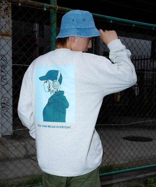 SIDEWAY STANCE(サイドウェイスタンス)の「【SIDEWAY STANCE】チルガール長袖Tシャツ 70582(Tシャツ/カットソー・メンズ・ブラック/オートミール/ホワイト・MEDIUM/LARGE/SMALL/X-LARGE)」の13枚目の写真