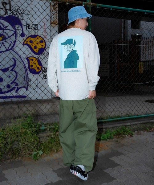 SIDEWAY STANCE(サイドウェイスタンス)の「【SIDEWAY STANCE】チルガール長袖Tシャツ 70582(Tシャツ/カットソー・メンズ・ブラック/オートミール/ホワイト・MEDIUM/LARGE/SMALL/X-LARGE)」の15枚目の写真