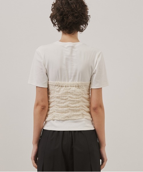 CITY TOKYO(シティトウキョウ)の「【CITY TOKYO/シティートウキョウ】Bustier Combination Tops/ビスチェコンビネーショントップス(Tシャツ/カットソー・レディース・ホワイト/ブラック・FREE)」の7枚目の写真