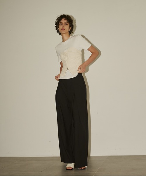 CITY TOKYO(シティトウキョウ)の「【CITY TOKYO/シティートウキョウ】Bustier Combination Tops/ビスチェコンビネーショントップス(Tシャツ/カットソー・レディース・ホワイト/ブラック・FREE)」の10枚目の写真