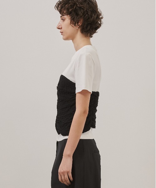 CITY TOKYO(シティトウキョウ)の「【CITY TOKYO/シティートウキョウ】Bustier Combination Tops/ビスチェコンビネーショントップス(Tシャツ/カットソー・レディース・ホワイト/ブラック・FREE)」の15枚目の写真