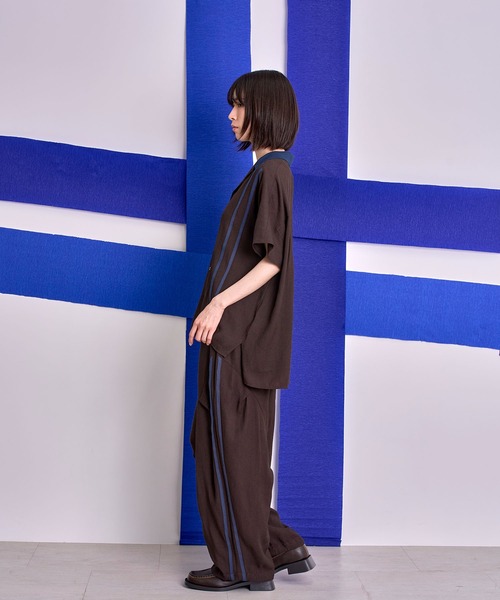 Nora Lily(ノラリリー)の「【Nora Lily】Retro Line Track Barrel Pants(その他パンツ・メンズ・サックスブルー/チャコールグレー/グレー・FREE)」の17枚目の写真