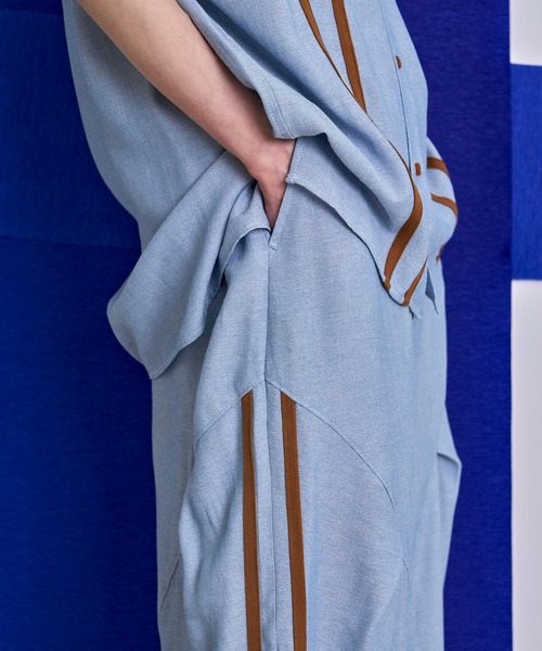 Nora Lily(ノラリリー)の「【Nora Lily】Retro Line Track Barrel Pants(その他パンツ・メンズ・サックスブルー/チャコールグレー/グレー・FREE)」の11枚目の写真