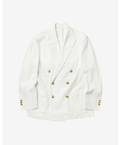 sortie(ソルティ)の「6B Linen Washed Double Jacket (Ivory)(テーラードジャケット・メンズ・その他・X-LARGE/LARGE/MEDIUM)」の1枚目の写真