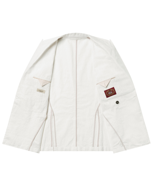 sortie(ソルティ)の「6B Linen Washed Double Jacket (Ivory)(テーラードジャケット・メンズ・その他・X-LARGE/LARGE/MEDIUM)」の2枚目の写真