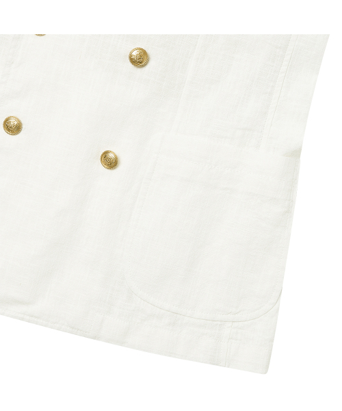 sortie(ソルティ)の「6B Linen Washed Double Jacket (Ivory)(テーラードジャケット・メンズ・その他・X-LARGE/LARGE/MEDIUM)」の4枚目の写真