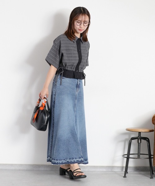 cepo(セポ)の「ハーフスリーブレイヤードシャツ(シャツ/ブラウス・レディース・グレー系/ホワイト系/ピンク系/ブラック系・M)」の17枚目の写真