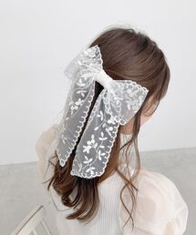 MAJESTIC LEGON | シアーリボンバレッタ(バレッタ/ヘアクリップ)