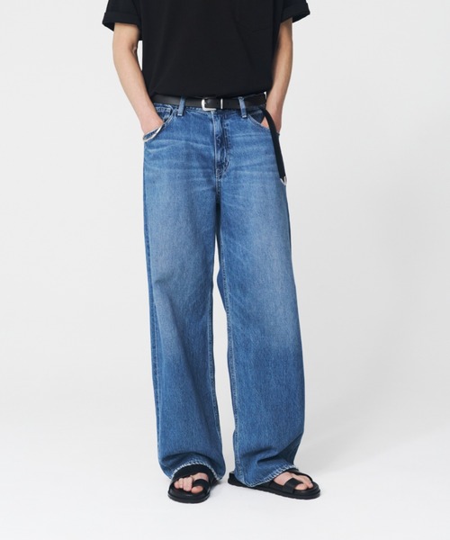AZUL by moussy（アズールバイマウジー）の「AZUL DENIM ワイド（デニムパンツ・メンズ・ブラック/ブルー・SMALL/MEDIUM/LARGE）」の2枚目の写真