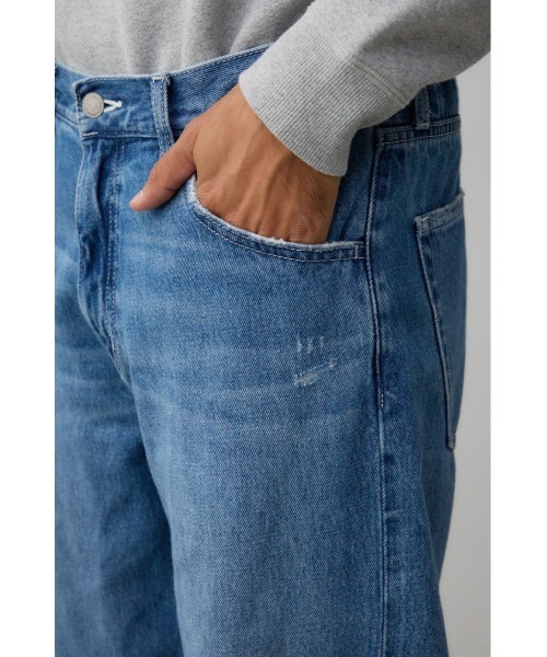 AZUL by moussy（アズールバイマウジー）の「AZUL DENIM ワイド（デニムパンツ・メンズ・ブラック/ブルー・SMALL/MEDIUM/LARGE）」の21枚目の写真