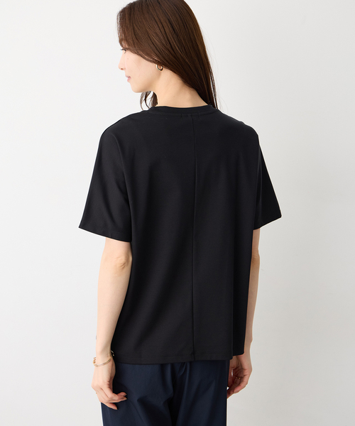A/C DESIGN BY ALPHA CUBIC(エーシーデザインバイアルファキュービック)の「タウンフォトスムースTシャツ【すごツヤ・接触冷感・UVカット】(Tシャツ/カットソー・レディース・ブラック/ライトグレー・M/L/LL)」の5枚目の写真