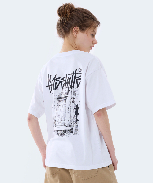 YOSEMITE(ヨセミティ)の「オールドカフェプリント半袖TシャツホワイトYT-3Y23(Tシャツ/カットソー・レディース・ホワイト・MEDIUM/LARGE/X-LARGE)」の5枚目の写真