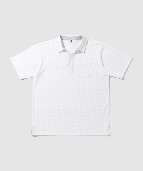 NAVY(ネイビー)の「【SARARI /サラリ】接触冷感 カノコドット柄 スキッパー 半袖ポロシャツ(ポロシャツ・メンズ・ブラック/ホワイト・S/M/L/XL)」の7枚目の写真